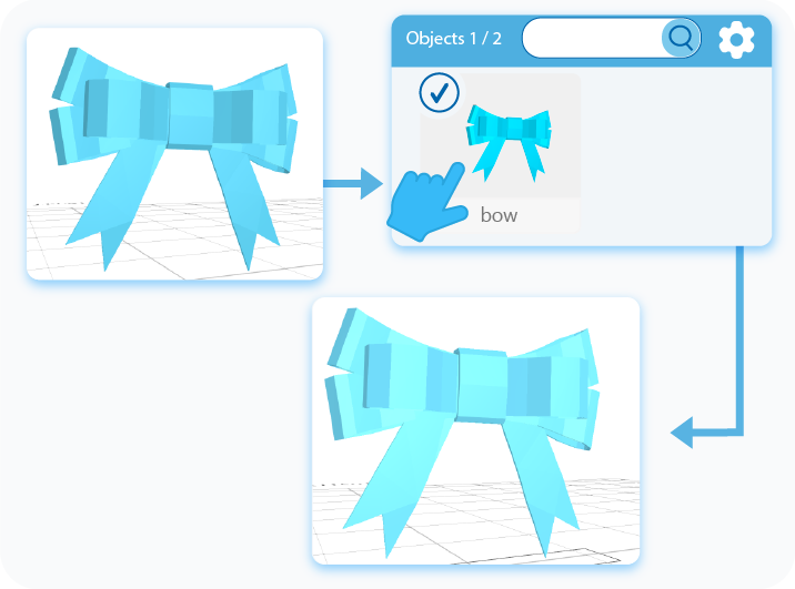 Selecting the shape on which we will use the Round Object tool